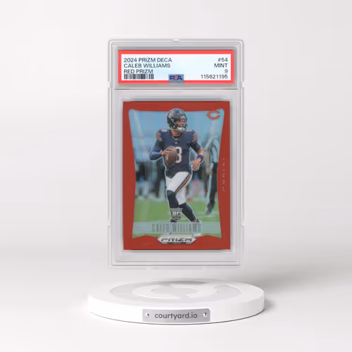 2024 Panini Prizm Deca #54 Caleb Williams - Red Prizm (PSA 9 MINT)