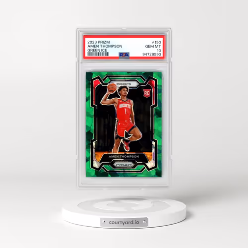 2023 Panini Prizm #150 Amen Thompson - Green Ice (PSA 10 GEM MINT)