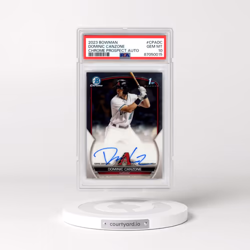2023 Bowman Chrome Prospect Autographs #CPADC Dominic Canzone (PSA 10 GEM MINT)