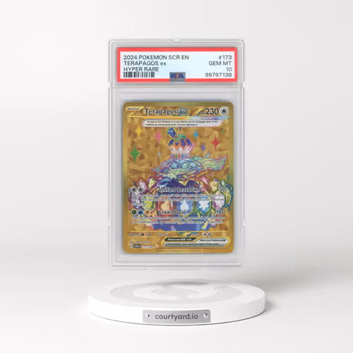 2024 Pokémon Scr EN-Stellar Crown #173 Terapagos EX - Holo Hyper Rare (PSA 10 GEM MINT)