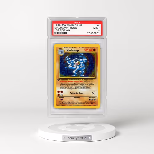 1999 Pokémon Game #8 Machamp - 1st Edition Holo (PSA 9 MINT)