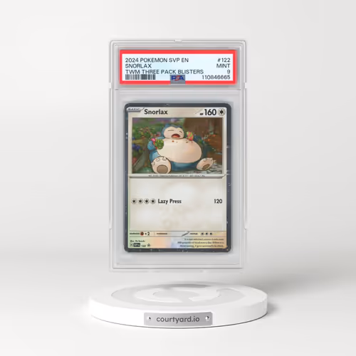2024 Pokémon Svp EN-SV Black Star Promo #122 Snorlax - Twilight Masquerade Three Pack Blisters (PSA
