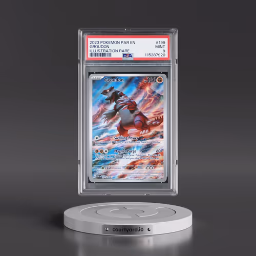 2023 Pokémon Par EN-Paradox Rift #199 Groudon - Illustration Rare (PSA 9 MINT)
