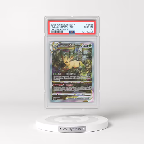2023 Pokémon Sword and Shield Crown Zenith #GG35 Leafeon Vstar - Full Art (PSA 10 GEM MINT)