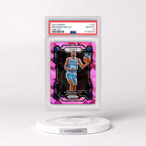 2023 Panini Prizm #152 Brandon Miller - Pink Ice (PSA 10 GEM MINT)