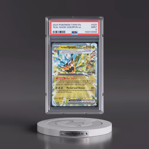 2024 Pokémon Twm EN-Twilight Masquerade #025 Teal Mask Ogerpon EX - Holo (PSA 9 MINT)