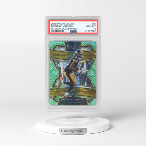 2019 Panini Select #31 Diontae Johnson - Dragon Scale Prizm (PSA 10 GEM MINT)