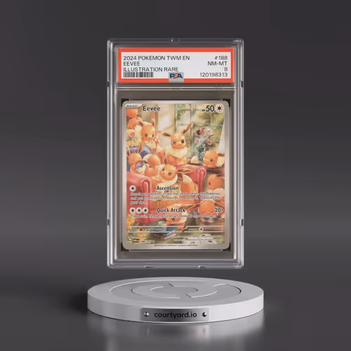 2024 Pokémon Twm EN-Twilight Masquerade #188 Eevee - Illustration Rare (PSA 8 NM-MT)