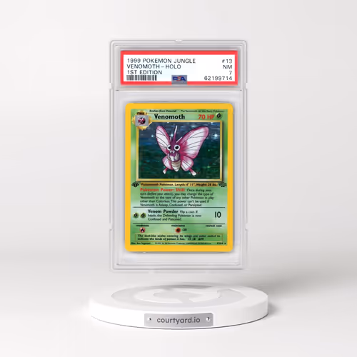1999 Pokémon Jungle #13 Venomoth - 1st Edition Holo (PSA 7 NM)