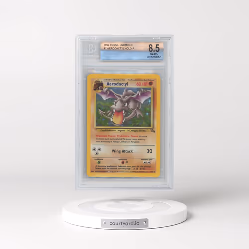 1999 Fossil #1 Aerodactyl - Galaxy Star Holo (BGS 8.5 NM-MT+)