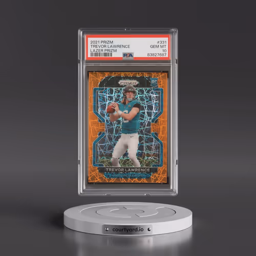 2021 Panini Prizm #331 Trevor Lawrence - Lazer Prizm (PSA 10 GEM MINT)