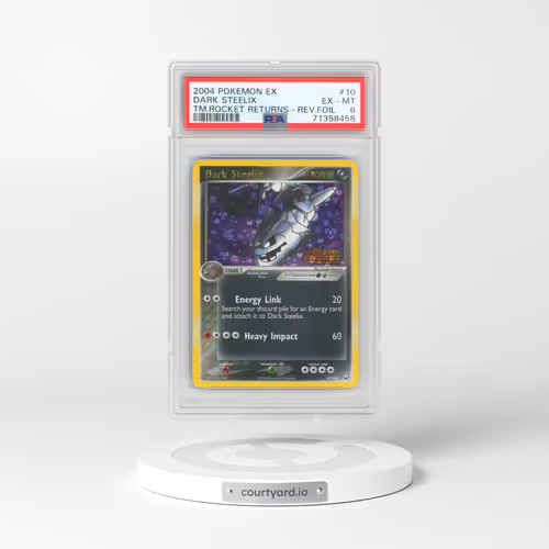 2004 Pokémon EX Team Rocket Returns #10 Dark Steelix - Reverse Foil (PSA 6 EX-MT)