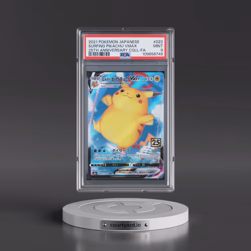 2021 Pokémon 25th Anniversary Collection #022 Surfing Pikachu Vmax - Full Art (PSA 9 MINT)