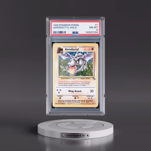 1999 Pokémon Fossil #1 Aerodactyl - Holo (PSA 8 NM-MT)