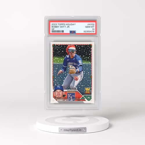 2023 Topps Holiday #H102 Bobby Witt Jr. - SP (PSA 10 GEM MINT)