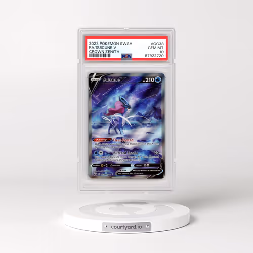 2023 Pokémon Sword and Shield Crown Zenith #GG38 Suicune V - Holo Full Art (PSA 10 GEM MINT)