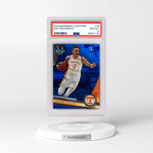 2023 Bowman University Chrome Sapphire #48 Dalton Knecht (PSA 10 GEM MINT)