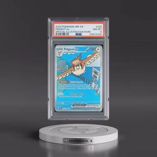 2023 Pokémon Obf EN-Obsidian Flames #225 Pidgeot EX - Holo Special Illustration Rare (PSA 8 NM-MT)