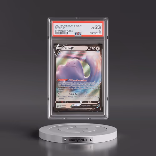 2021 Pokémon Sword & Shield Shining Fates #050 Ditto V - Holo (PSA 10 GEM MINT)