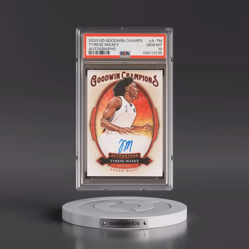 2020 Upper Deck Goodwin Champions Autographs #A-TM Tyrese Maxey (PSA 10 GEM MINT)