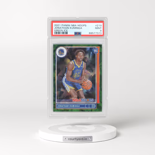 2021 Panini NBA Hoops #219 Jonathan Kuminga - Green Ice (PSA 9 MINT)