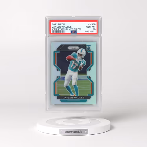 2021 Panini Prizm #V338 Jaylen Waddle - Variation-Silver Prizm (PSA 10 GEM MINT)