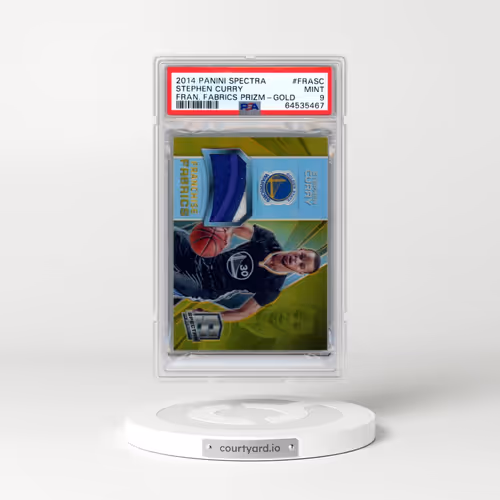2014 Panini Spectra Franchise Fabrics Prizm #FRASC Stephen Curry - Gold (PSA 9 MINT)