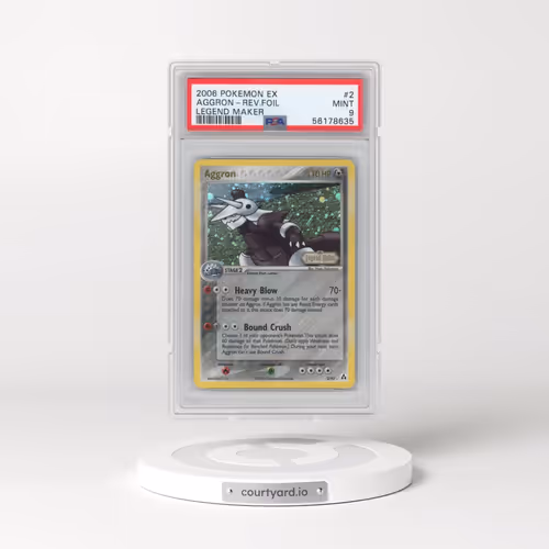 2006 Pokémon EX Legend Maker #2 Aggron - Reverse Foil (PSA 9 MINT)