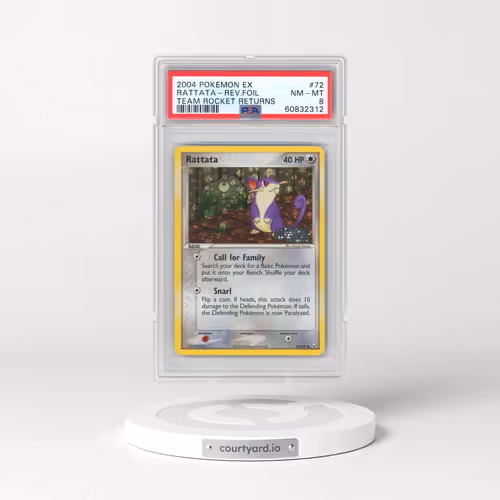 2004 Pokémon EX Team Rocket Returns #72 Rattata - Reverse Foil (PSA 8 NM-MT)