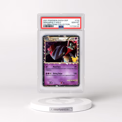 2021 Pokémon Swsh Black Star Promo #132 Dragapult - Holo Celebrations Collection (PSA 10 GEM MINT)