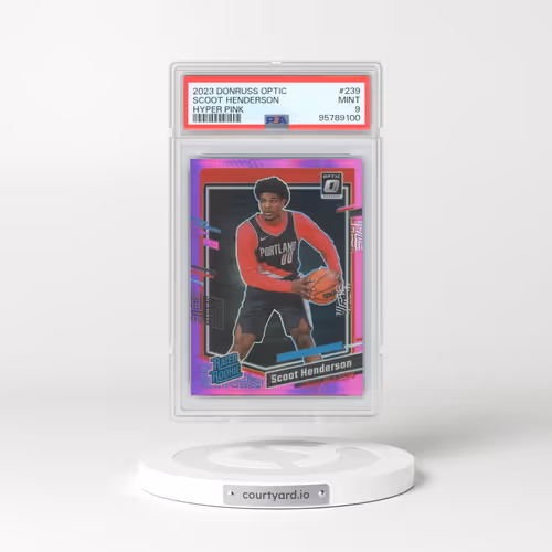 2023 Panini Donruss Optic #239 Scoot Henderson - Hyper Pink (PSA 9 MINT)