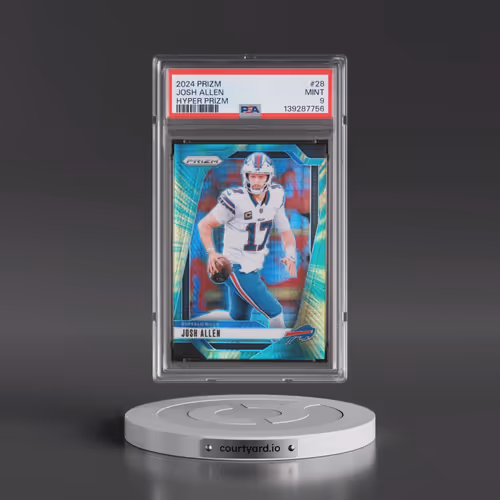 2024 Panini Prizm #28 Josh Allen - Hyper Prizm (PSA 9 MINT)