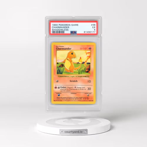 1999 Pokémon Game #46 Charmander - Shadowless (PSA 5 EX)