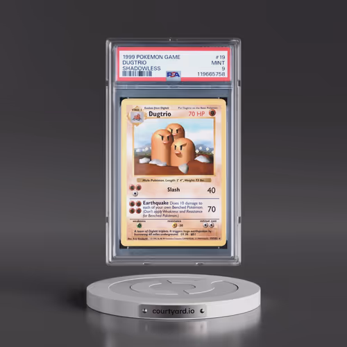 1999 Pokémon Game #19 Dugtrio - Shadowless (PSA 9 MINT)