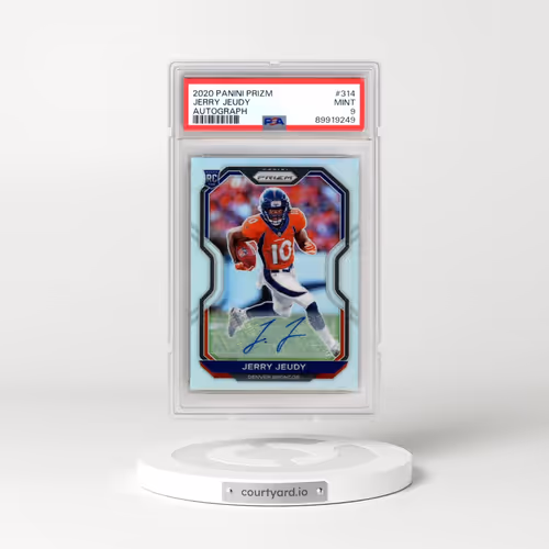 2020 Panini Prizm #314 Jerry Jeudy - Autograph (PSA 9 MINT)