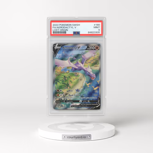 2022 Pokémon Sword & Shield Lost Origin #180 Aerodactyl V - Holo Full Art (PSA 9 MINT)