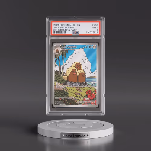 2024 Pokémon Ssp EN-Surging Sparks #208 Alolan Dugtrio - Illustration Rare (PSA 9 MINT)