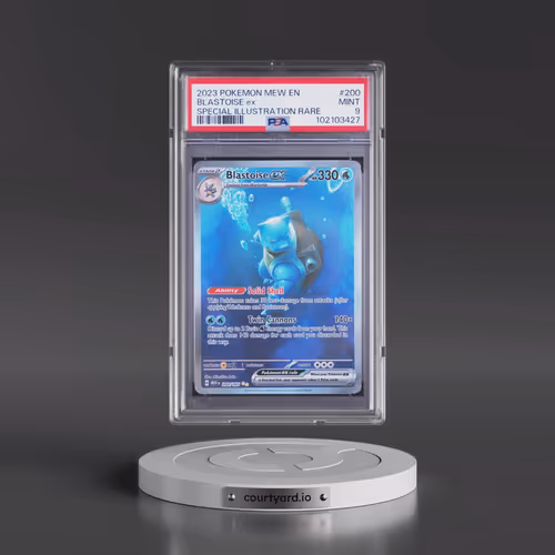 2023 Pokémon Mew EN-151 #200 Blastoise EX - Holo Special Illustration Rare (PSA 9 MINT)