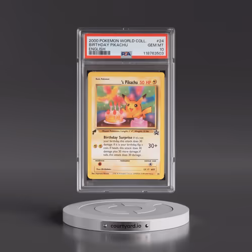 2000 Pokémon Pikachu World #24 Birthday Pikachu (PSA 10 GEM MINT)