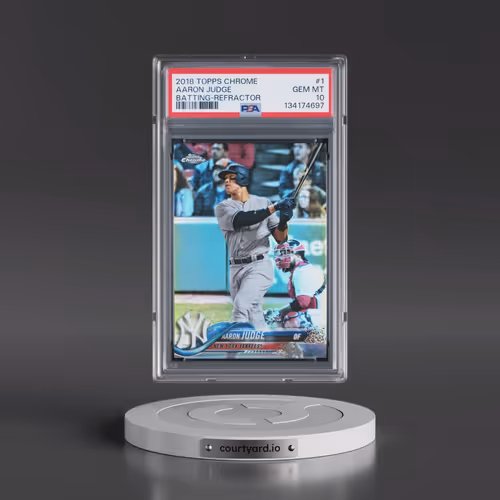2018 Topps Chrome #1 Aaron Judge - Batting-Refractor (PSA 10 GEM MINT)