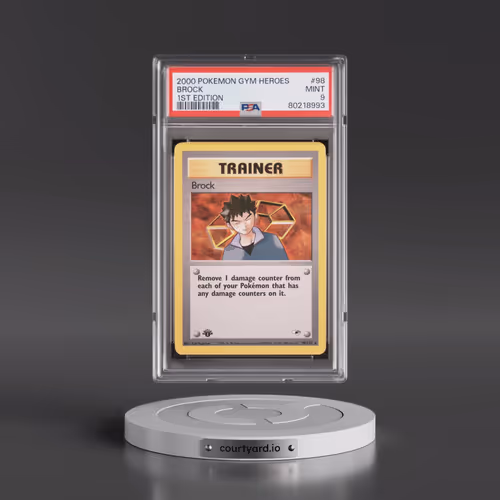 2000 Pokémon Gym Heroes #98 Brock - 1st Edition (PSA 9 MINT)