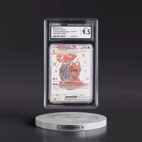 2024 Twilight Masquerade - TWM EN #191/167 Magcargo ex - Ultra Rare Holo (CGC 9.5 MINT+)