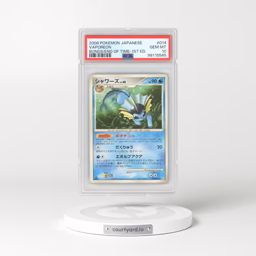 2008 Pokémon Bonds to the End of Time #014 Vaporeon - 1st Edition (PSA 10 GEM MINT)