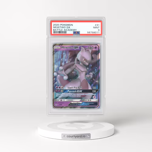 2020 Battle Academy #31 Mewtwo GX - Full Art Holo (PSA 9 MINT)