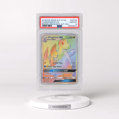 2018 Pokémon SM Black Star Promo #SM156 Dragonite GX - Holo Full Art Dragon Majesty Super-Premium Co