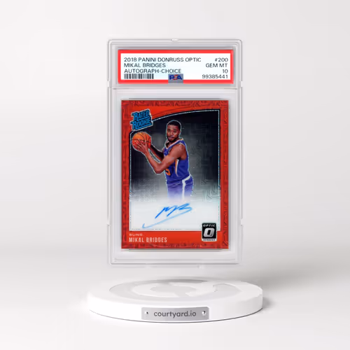 2018 Panini Donruss Optic #200 Mikal Bridges - Autograph-Choice (PSA 10 GEM MINT)