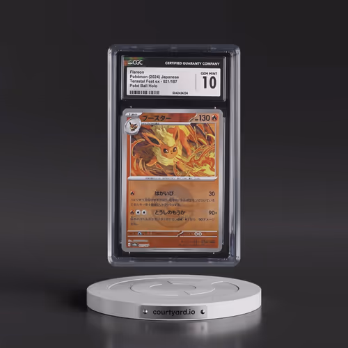 2024 Pokémon Sv8a-Terastal Fest EX #021 Flareon - Reverse Holo (CGC 10 GEM MINT)