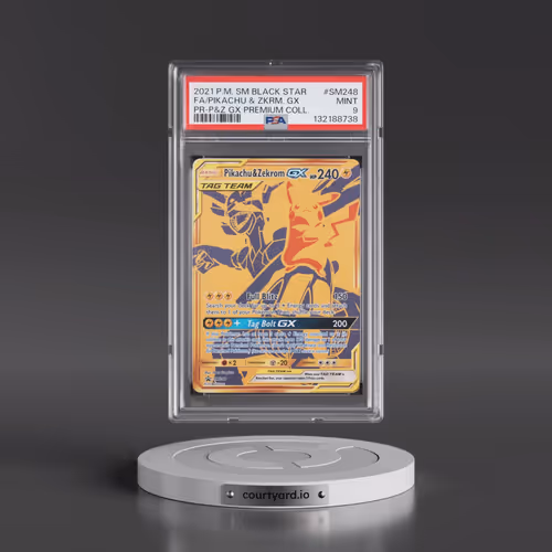 2021 Pokémon SM Black Star Promo #SM248 Pikachu & Zekrom GX - Holo Full Art Pikachu & Zekrom GX Prem
