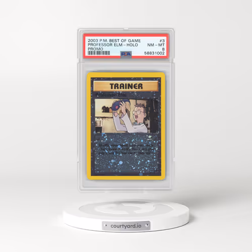 2003 Pokémon Best of Game Promo #3 Professor Elm - Reverse Foil (PSA 8 NM-MT)