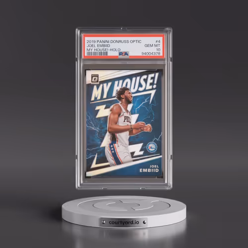2019 Panini Donruss Optic My House! #4 Joel Embiid - Holo (PSA 10 GEM MINT)